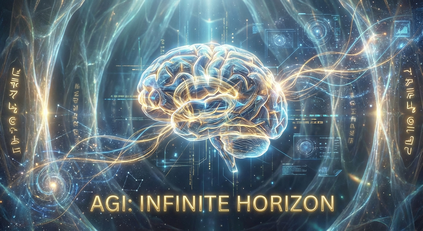 Concepto de AGI, cerebro digital brillante con capacidades infinitas