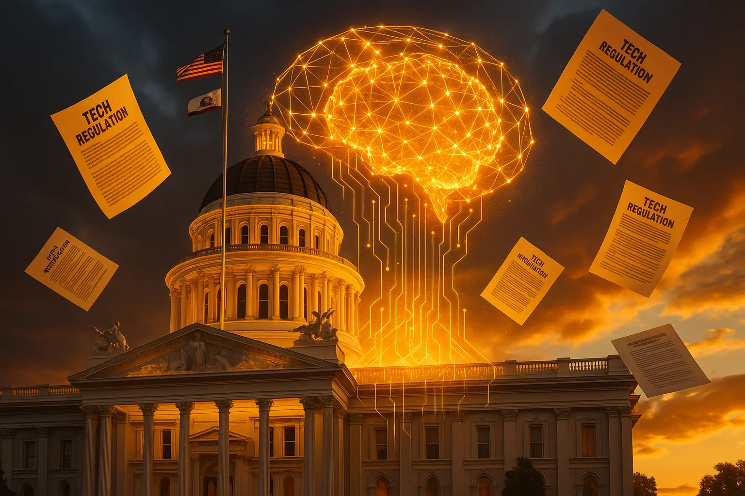 California vs Trump: Newsom Impulsa Regulación de IA Mientras Washington Desregula